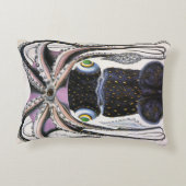 ヴィンテージイカ又はタコ海洋生物動物 アクセントクッション (裏面)