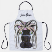 ヴィンテージイカ又はタコ海洋生物動物 エプロン (正面)