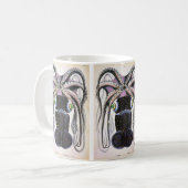 ヴィンテージイカ又はタコ海洋生物動物 コーヒーマグカップ (正面左)