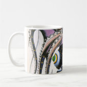 ヴィンテージイカ又はタコ海洋生物動物 コーヒーマグカップ (左)