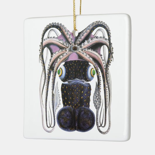 ヴィンテージイカ又はタコ海洋生物動物 セラミックオーナメント (左)