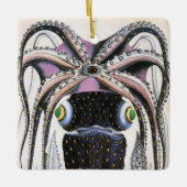 ヴィンテージイカ又はタコ海洋生物動物 セラミックオーナメント (正面)