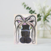 ヴィンテージイカ又はタコ海洋生物動物 ポストカード (スタンド正面)