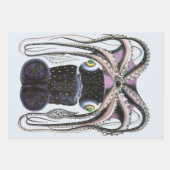 ヴィンテージイカ又はタコ海洋生物動物 ラッピングペーパーシート (正面)