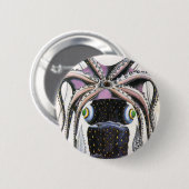 ヴィンテージイカ又はタコ海洋生物動物 缶バッジ (正面&裏面)