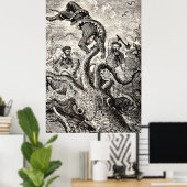 ヴィンテージイカ持ち船乗り ポスター (ホームオフィス)