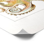 ヴィンテージイカ/タコイラストレーション ポスター (角)