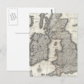 ヴィンテージイギリスとアイルランドの地図(1631年) ポストカード (正面/裏面)