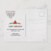 ヴィンテージイギリスのメールボックス移動案内カード シーズンポストカード (裏面)