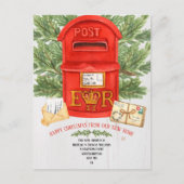 ヴィンテージイギリスのメールボックス移動案内カード シーズンポストカード (正面)