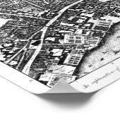 ヴィンテージイギリスの地図(1677年) ポスター (角)