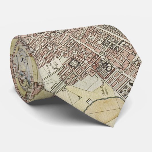 ヴィンテージイギリスの地図（1727年） ネクタイ (ロール)