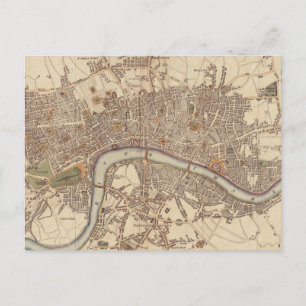 ヴィンテージイギリスの地図（1807年） ポストカード
