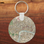 ヴィンテージイギリスの地図（1853年） キーホルダー (正面)