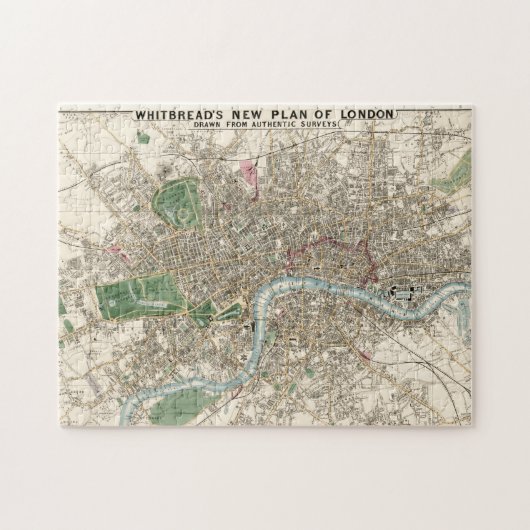 ヴィンテージイギリスの地図(1853年) ジグソーパズル (横)