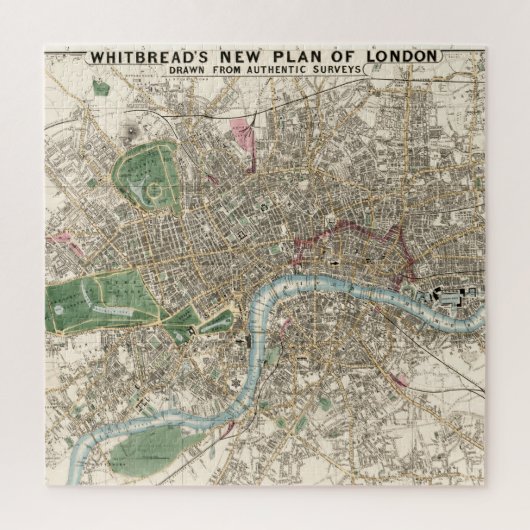ヴィンテージイギリスの地図(1853年) ジグソーパズル (縦)