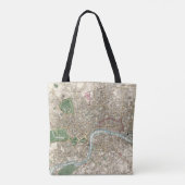 ヴィンテージイギリスの地図(1853年) トートバッグ (裏面)