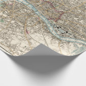 ヴィンテージイギリスの地図（1853年） ラッピングペーパー (角)