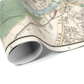ヴィンテージイギリスの地図（1853年） ラッピングペーパー (ロールコーナー)