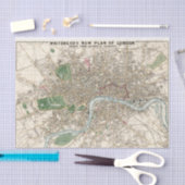 ヴィンテージイギリスの地図（1853年） 薄葉紙 (クラフト)