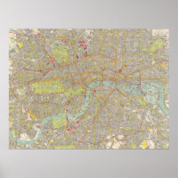 ヴィンテージイギリスの地図（1910年）
