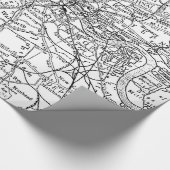 ヴィンテージイギリスの地図（1911年） ラッピングペーパー (角)