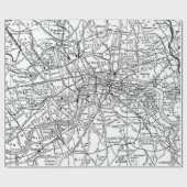 ヴィンテージイギリスの地図（1911年） ラッピングペーパー (フラット)