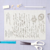 ヴィンテージイギリスのArt Letter Decompage手書き 薄葉紙 (クラフト)