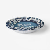 ヴィンテージイギリス磁器ブルー&ホワイト中国ボウル ペーパーボウル (傾斜あり)