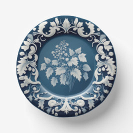 ヴィンテージイギリス磁器ブルー&ホワイト中国ボウル ペーパーボウル