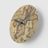 ヴィンテージイギリス諸島の地図1552年～1629年 ラウンド壁時計 (傾斜)