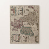 ヴィンテージイギリス諸島の地図(1617) ジグソーパズル (縦)