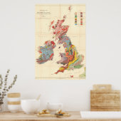 ヴィンテージイギリス諸島の地質図（1912年） ポスター (キッチン)