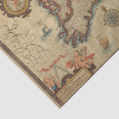 ヴィンテージイギリス諸島デコップクラフトの地図 薄葉紙 (詳細)