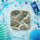 ヴィンテージイグアナ模様 ペーパープレート (パーティー)