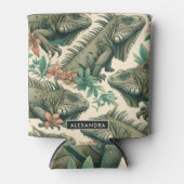 ヴィンテージイグアナ模様 缶クーラー (正面)