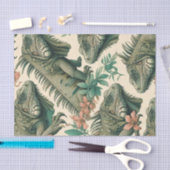 ヴィンテージイグアナ模様 薄葉紙 (クラフト)