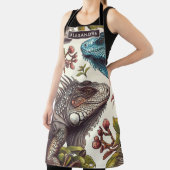 ヴィンテージイグアナ絵画シームレス エプロン (インサイチュ)