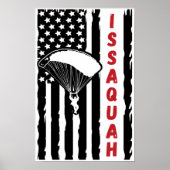 ヴィンテージイサカーパラグライディングスカイダイビング ポスター (正面)