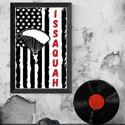 ヴィンテージイサカーパラグライディングスカイダイビング ポスター