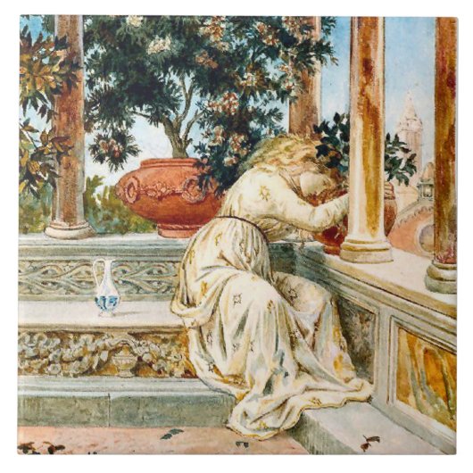 ヴィンテージイザベラとバジルのポットバイメッチ タイル (正面)