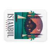 ヴィンテージイスタンブールトルコのスカイラインフォトマグネット マグネット (横)