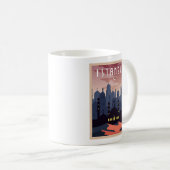 ヴィンテージイスタンブールトルコの街並みクレセント コーヒーマグカップ (正面右)