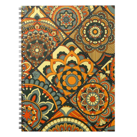 ヴィンテージイスラムのモチーフ、装飾シームレス。 ノートブック (正面)
