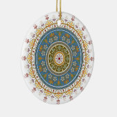 ヴィンテージイスラム教パターンデザイン セラミックオーナメント (右)