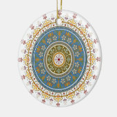 ヴィンテージイスラム教パターンデザイン セラミックオーナメント (左)