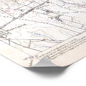 ヴィンテージイスリップブルックヘブンロングアイランドニューヨークの地図 ポスター (角)