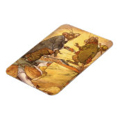 ヴィンテージイソップの寓話、田舎ネズミ、町ネズミ マグネット (左側)