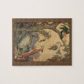 ヴィンテージイソップ寓話、キツネ、オンドゥー ジグソーパズル (横)