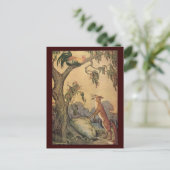 ヴィンテージイソップ寓話、キツネ、オンドゥー ポストカード (スタンド正面)